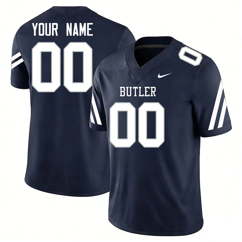 Custom Butler Bulldogs Name And Number Football Jerseys-Navy